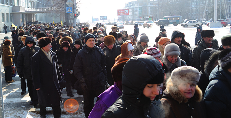 митинг пенсионеров в Новосибирске